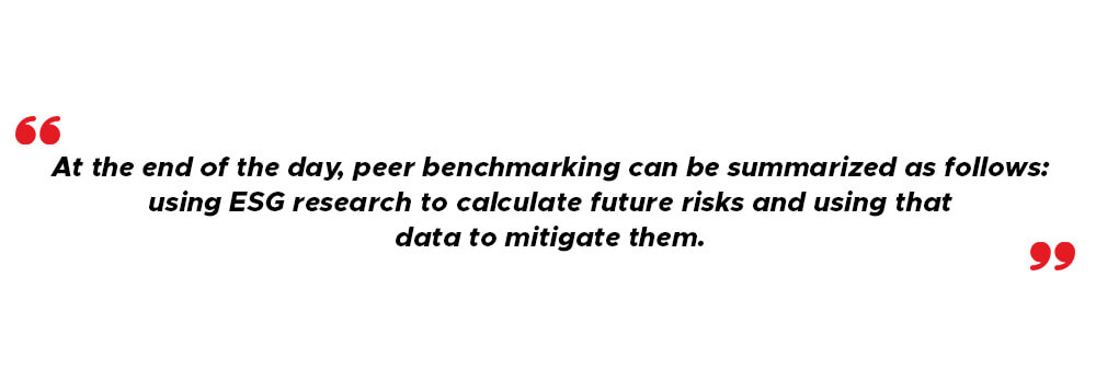 peer benchmarking in ESG